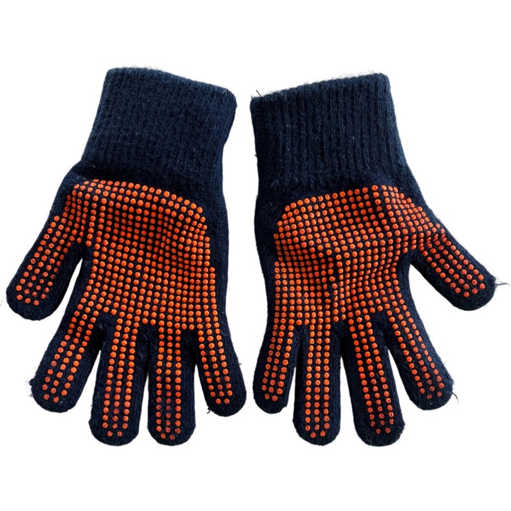 H&M kids mittens with grip. 4-8. Navy and orange